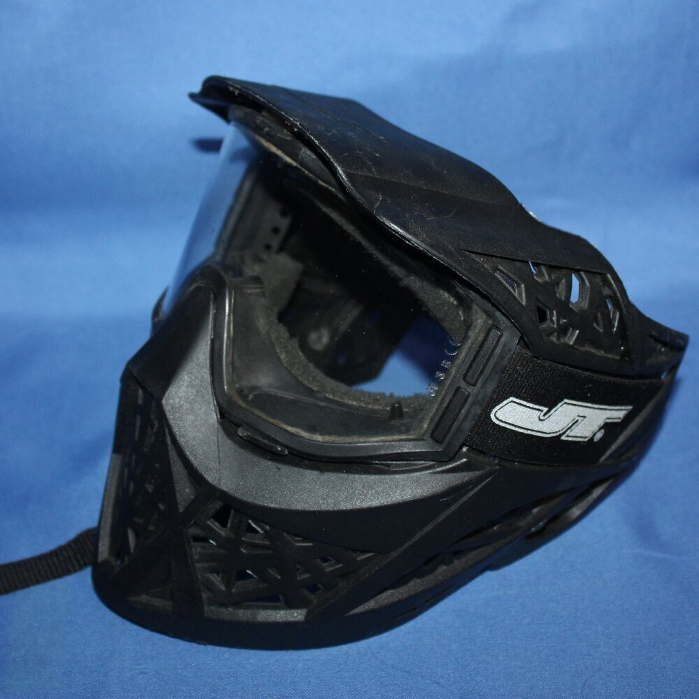 JT Elite Prime Full Coverage Paintball Mask Black - Vintage Style